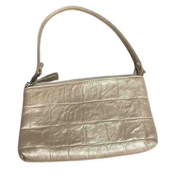 Nicole By Nicole Miller Wristlet Metallic Tan Excellent Condition, Small Clutch - Picture 8 of 12